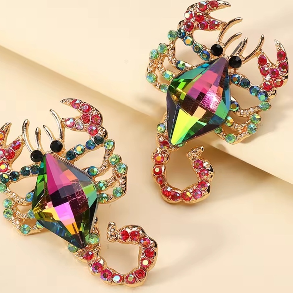 Festive Anthropologie Multicolor Scorpion Earrings - Picture 4 of 8